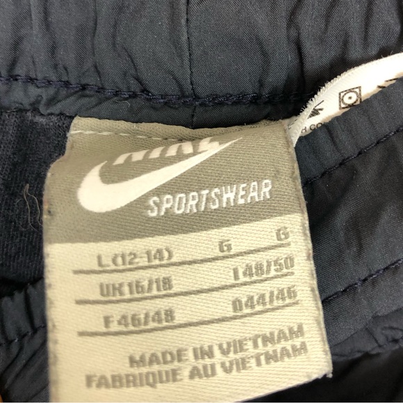 Vintage Y2K Nike Windbreaker Pants Navy Blue Sz L - Picture 9 of 9